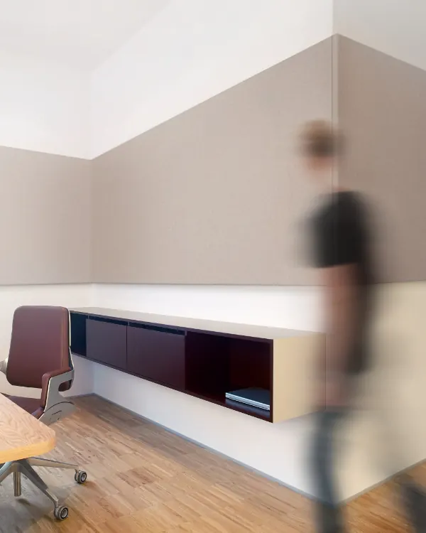 Akustik-Wandpaneele zur Schallabsorption an Bürowänden