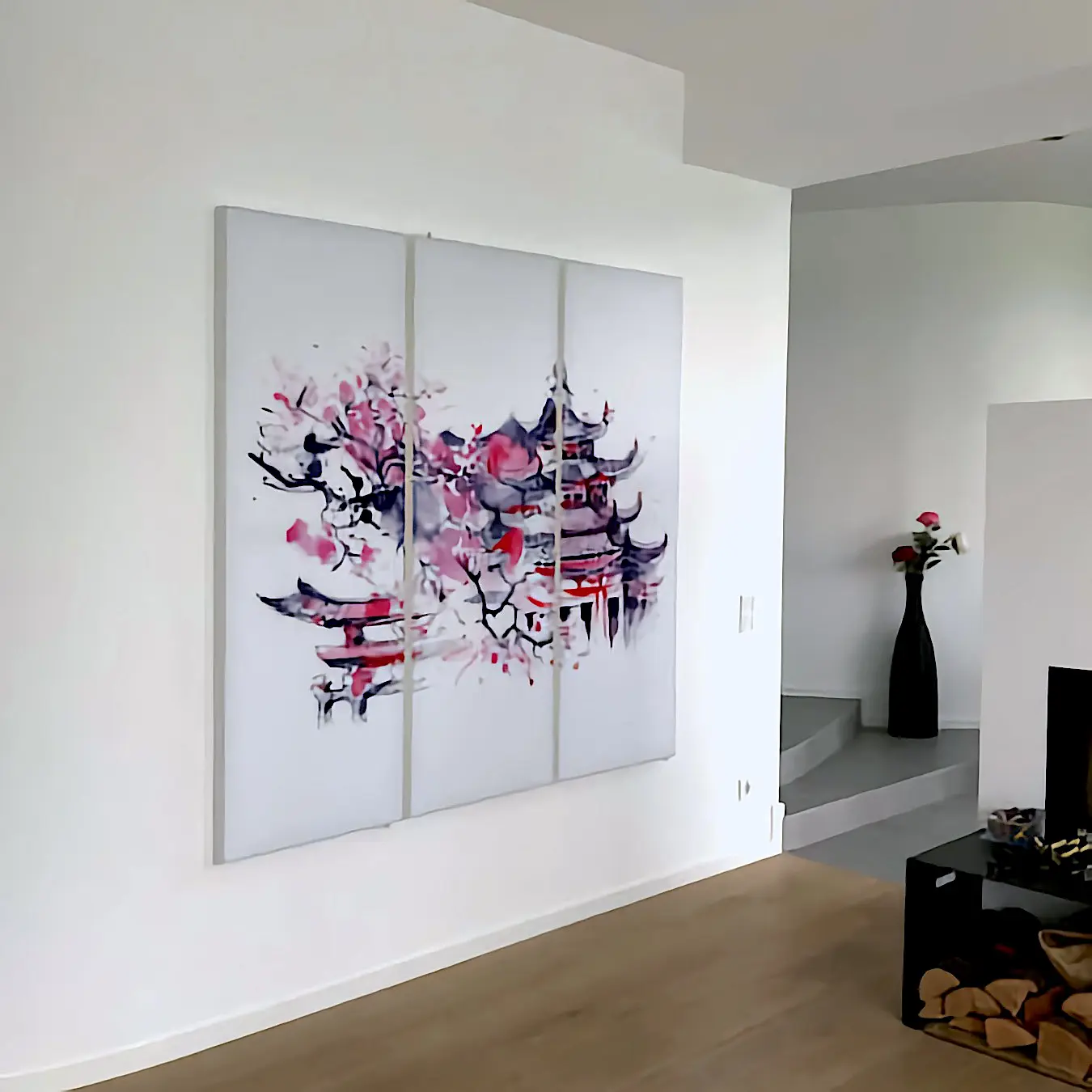 Akustikbild AluFrame – flexible Gestaltung mit wechselbarem Stoff Akustikbild AluFrame im HomeOffice – stilvoll und schallabsorbierend