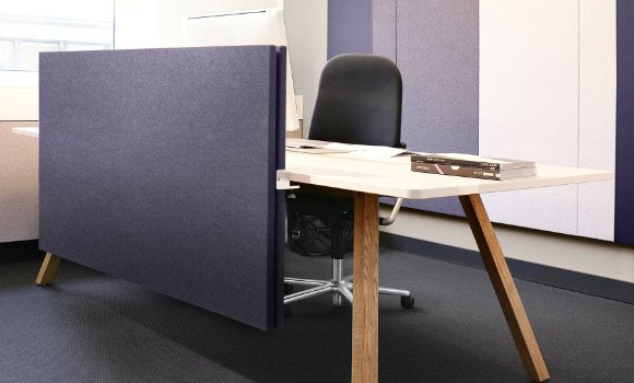 acousticpearls Schreibtisch-Trennwand am Arbeitsplatz zur Schallabsorption