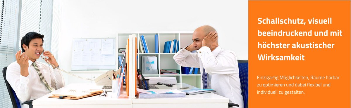 Schallminderung im Büro | Mehr Konzentration und Leistungsfähigkeit im Büro, Konferenzzimmer, Call Center